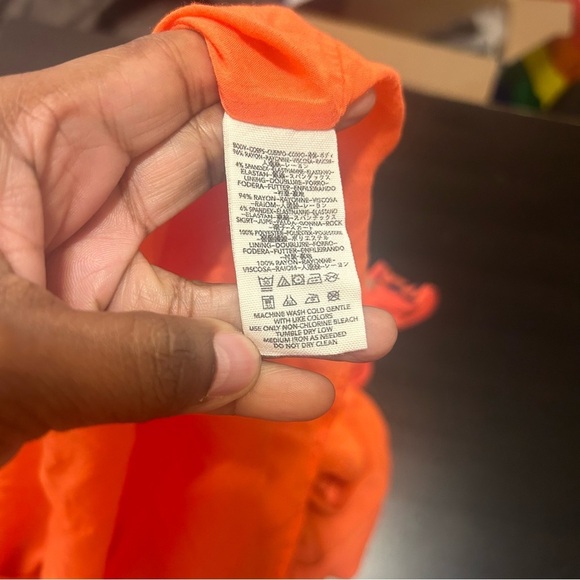 Free People Sleeveless Dress Red Orange With Pockets Woman’s Size XS - Picture 4 of 6